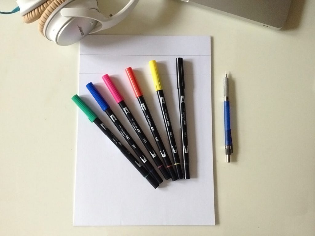 tuto-apprendre-brush-pen-pratique-materiel
